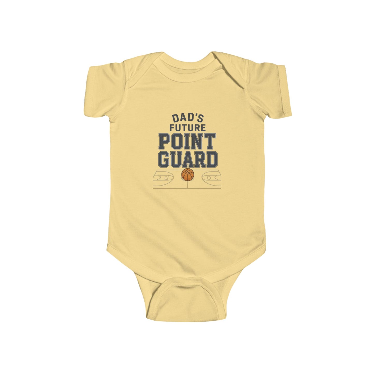 Infant Bodysuit – "Dad's Future Point Guard" Basketball Baby Onesie