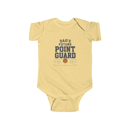 Infant Bodysuit – "Dad's Future Point Guard" Basketball Baby Onesie