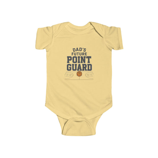 Infant Bodysuit – "Dad's Future Point Guard" Basketball Baby Onesie