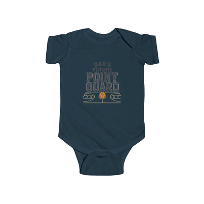 Infant Bodysuit – "Dad's Future Point Guard" Basketball Baby Onesie