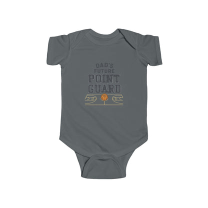 Infant Bodysuit – "Dad's Future Point Guard" Basketball Baby Onesie
