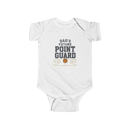 Infant Bodysuit – "Dad's Future Point Guard" Basketball Baby Onesie