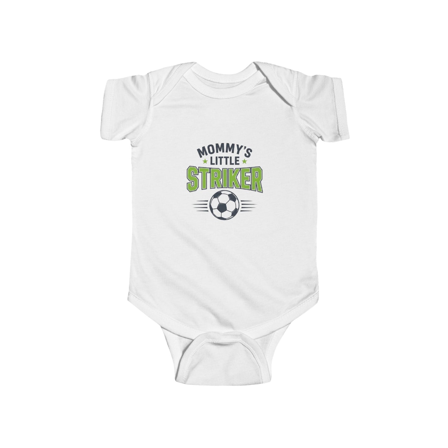 Infant Bodysuit - "Mommy's Little Striker" Soccer Baby Onesie