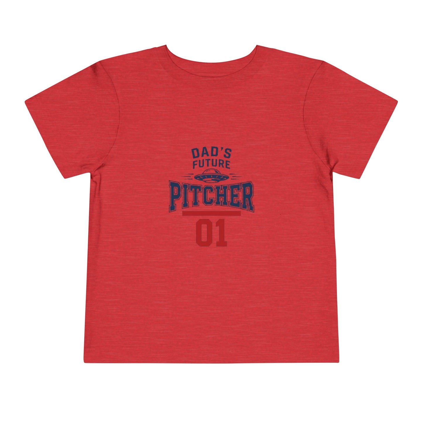 Toddler Tee — "Dad's Future Pitcher 01" Baseball Baby Shirt