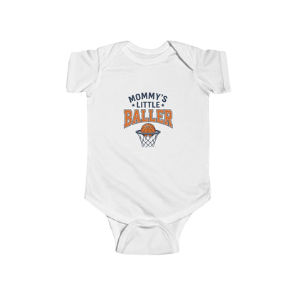 Baby Bodysuit - "Mommy's Little Baller" Basketball Infant Onesie