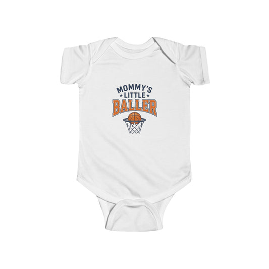 Baby Bodysuit - "Mommy's Little Baller" Basketball Infant Onesie