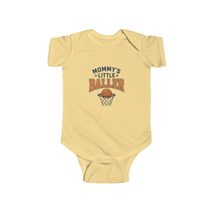 Baby Bodysuit - "Mommy's Little Baller" Basketball Infant Onesie