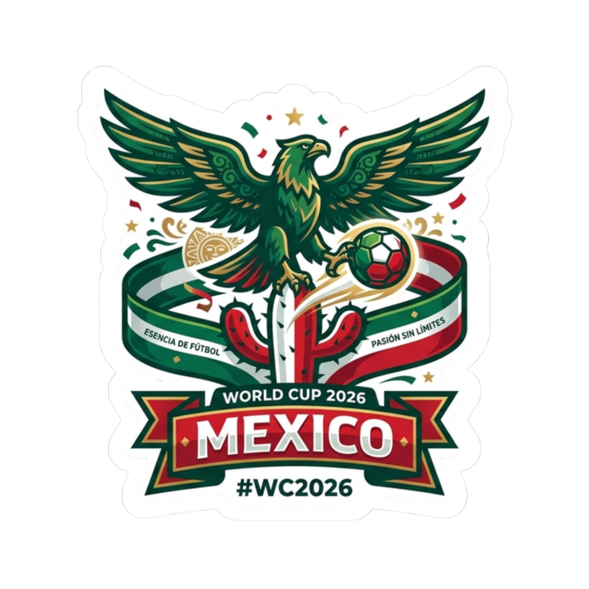 Mexico World Cup 2026 Sticker — Eagle Soccer Emblem #WC2026