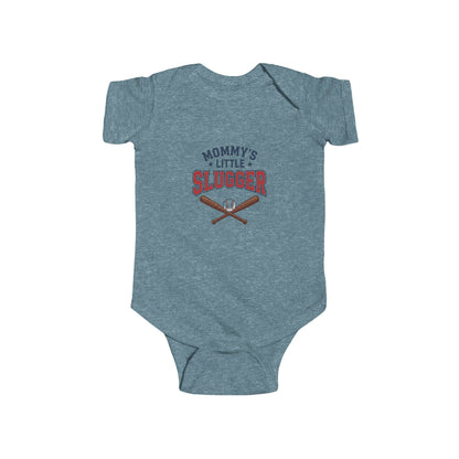 "Mommy's Little Slugger" Baby Baseball Onesie