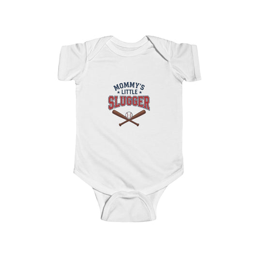 "Mommy's Little Slugger" Baby Baseball Onesie
