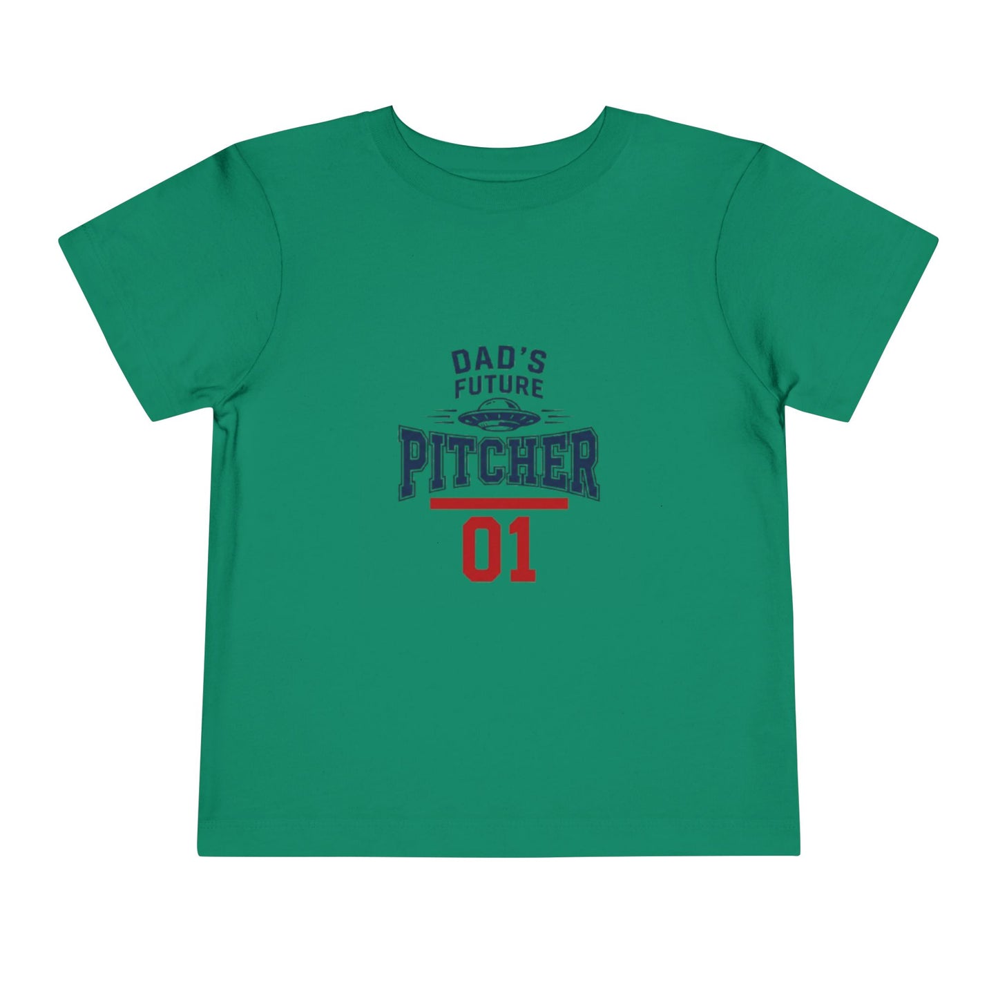Toddler Tee — "Dad's Future Pitcher 01" Baseball Baby Shirt