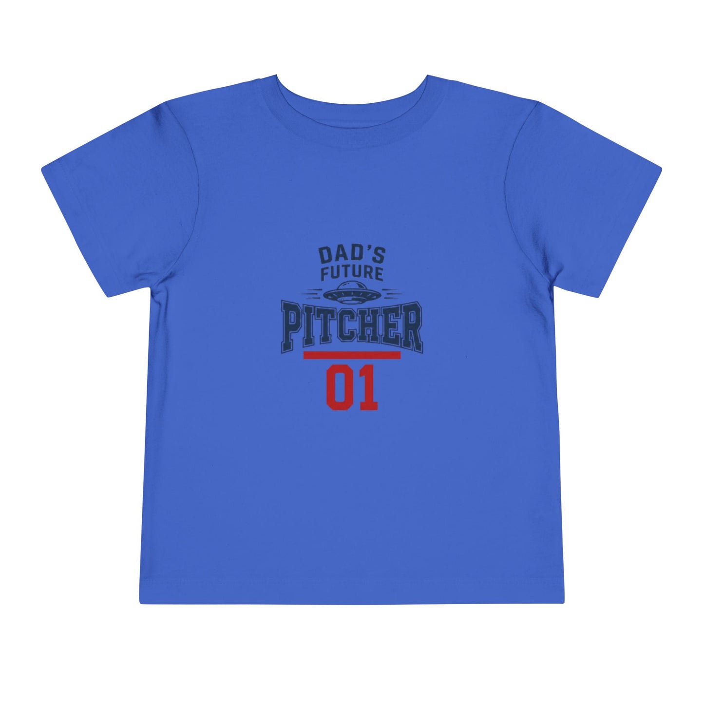 Toddler Tee — "Dad's Future Pitcher 01" Baseball Baby Shirt