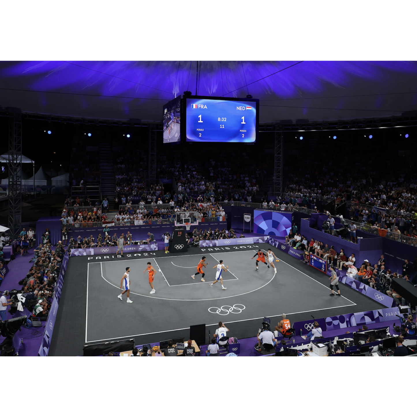USA Enlio Official 3X3 Basketball Court – FIBA Certified – 25' x 54' Large Training Court