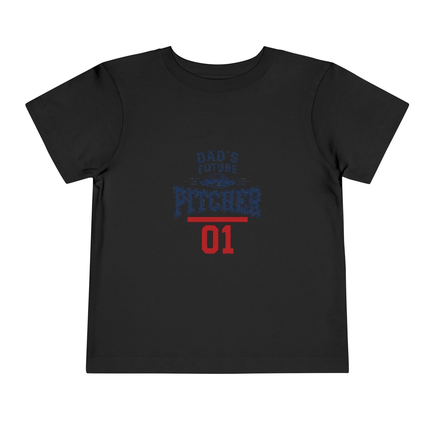 Toddler Tee — "Dad's Future Pitcher 01" Baseball Baby Shirt