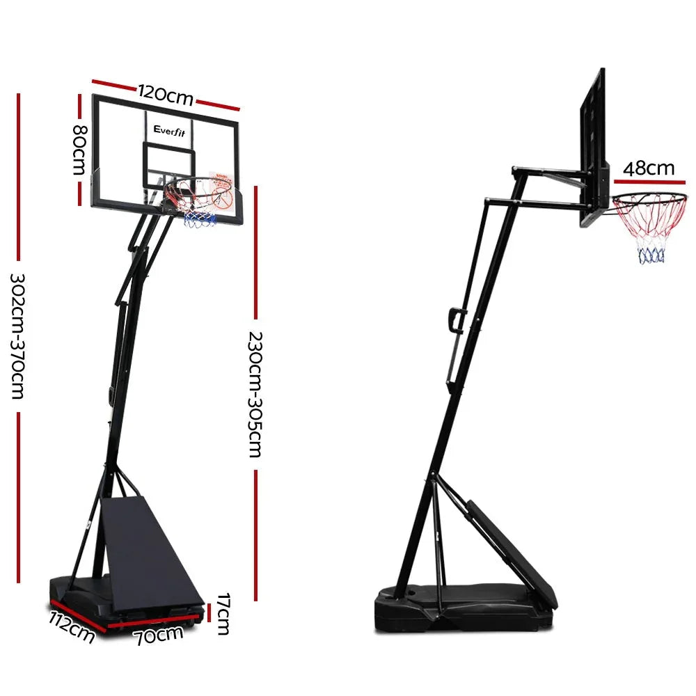 Everfit Pro Portable Basketball Stand System Ring Hoop Net Height