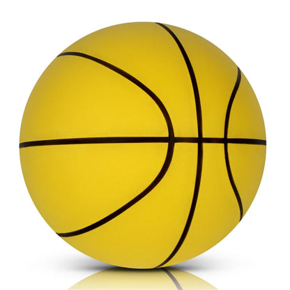 Silent Indoor Basketball Size 7 (24 cm / 9.45 in) Mute PU Foam Ball with Groove Lines High-Elastic
