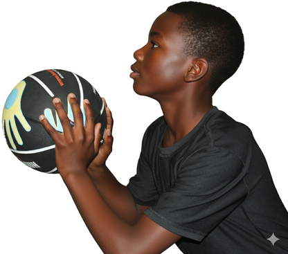 Hands on Shooter Basketball w- Hand Placement